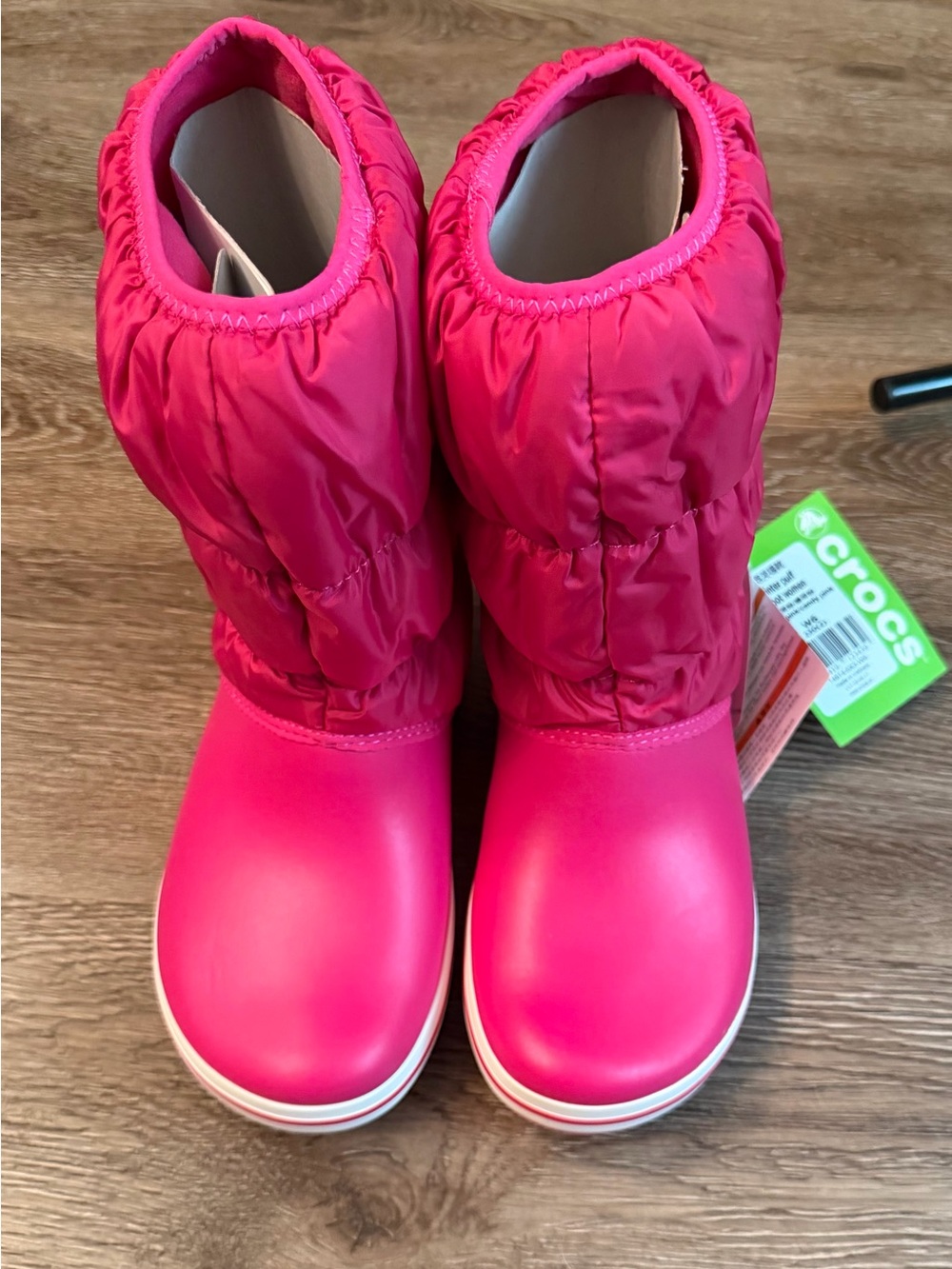 CROCS Women’s Pink Waterproof Puffy Winter Boots
